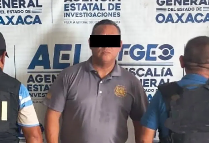 Fotografía del sujeto detenido, señalado como el presunto responsable del doble homicidio de un padre y su hijo.