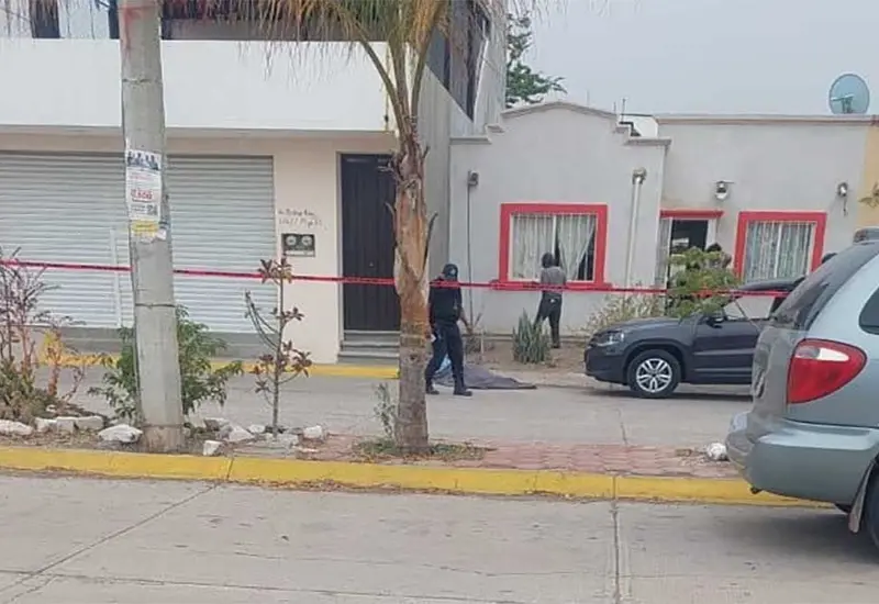 Escena del crimen en Ciudad Yagul donde fue ejecutado un hombre conocido por el apodo de 'El Vaquero'.