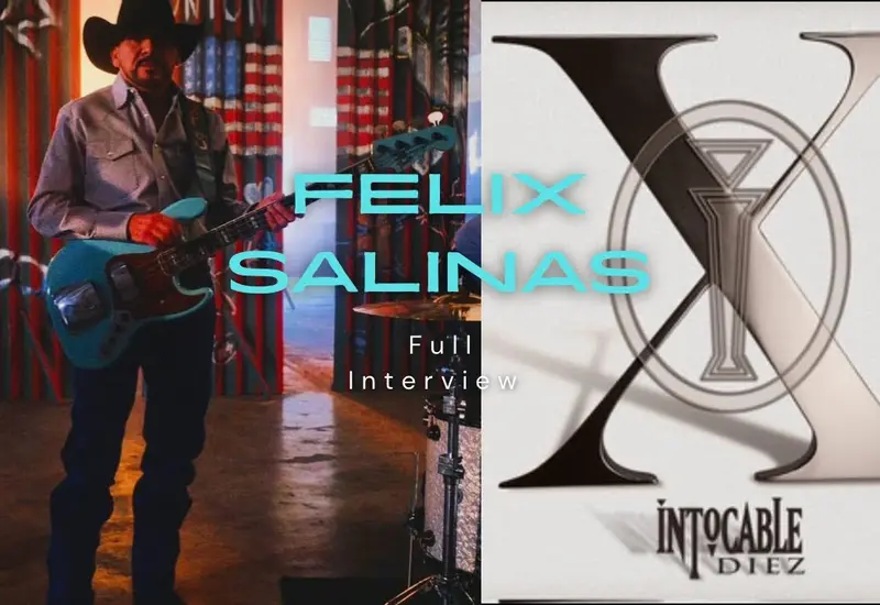 Félix Salinas, bajista del grupo Intocable, agradece al público y a sus compañeros tras anunciar su salida de la popular agrupación de música norteña.