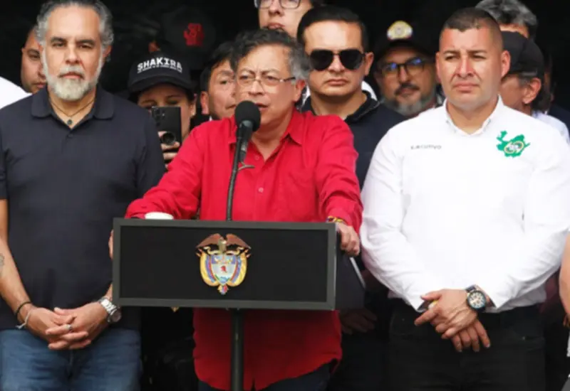 El presidente de Colombia, Gustavo Petro, en una fotografía de archivo, quien respondió a las amenazas de Estados Unidos contra Cuba.