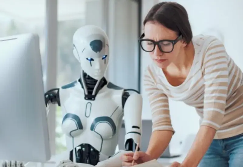 Ilustración conceptual sobre el impacto de la inteligencia artificial generativa en el futuro del empleo, donde uno de cada cuatro trabajadores enfrenta su exposición.