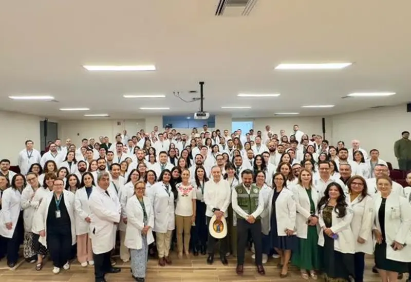 Claudia Sheinbaum durante la inauguración del nuevo Hospital General de Zona (HGZ) del IMSS en Hermosillo, Sonora, que beneficiará a 122 mil derechohabientes.