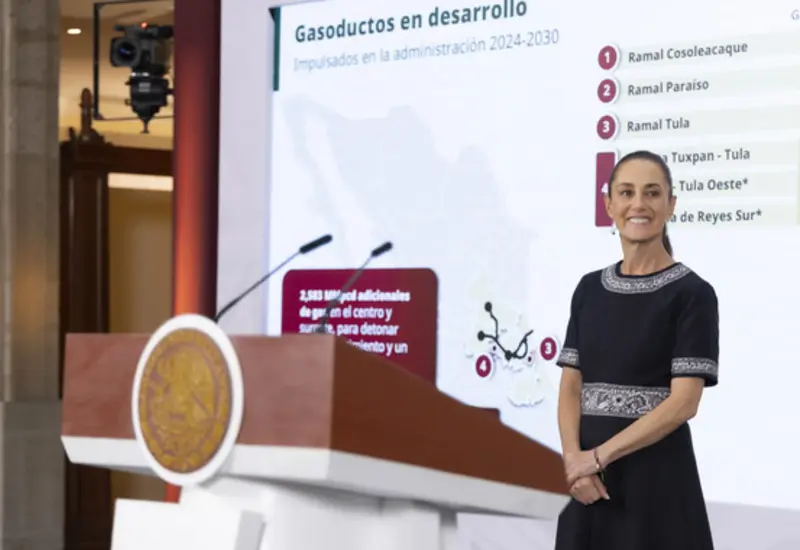 Claudia Sheinbaum presenta su Plan de Gasoductos para la soberanía energética, un proyecto con una inversión superior a los 140 millones de pesos.